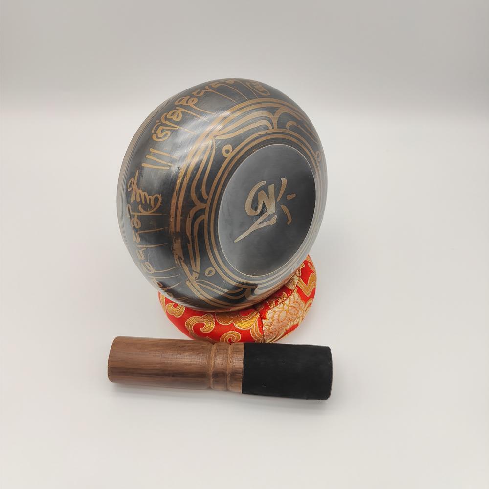 Nepal Tibetan Singing Bowl,Sound Buddhism Nepalese Buddhist Tibet Copper Bowls for Yoga Meditation, Sound Bowl Music Therapy