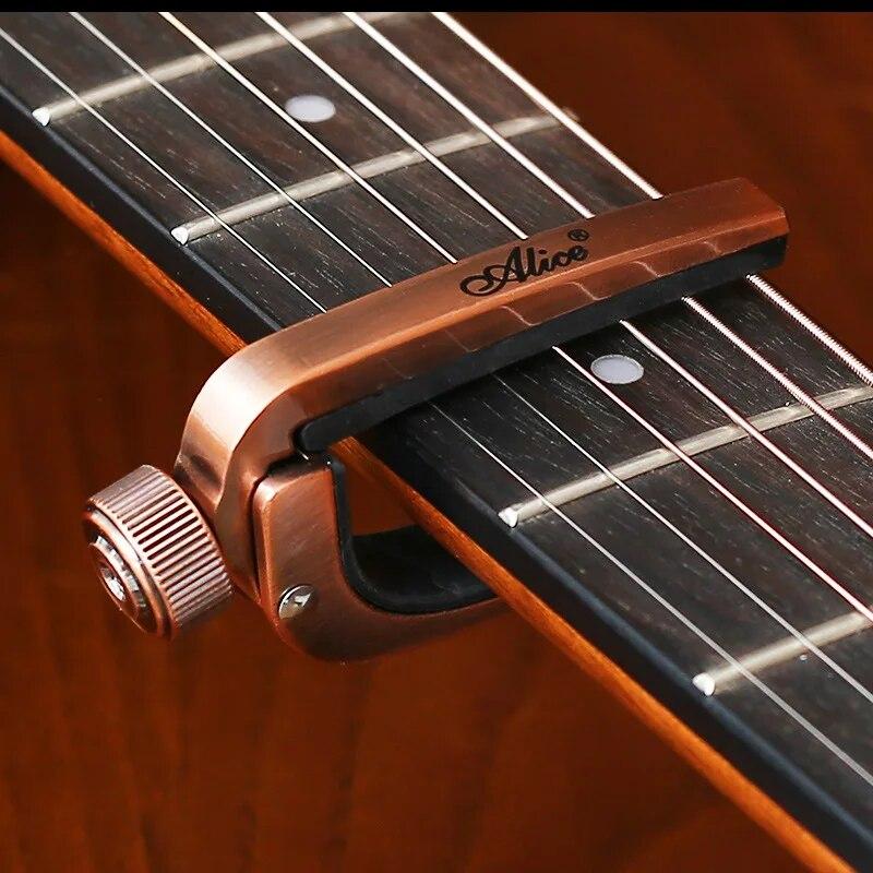 Alice Guitar Capo Adjustable Roller Metal Perfect Quick Change Tune for Electric Acoustic Guitar, Bass, Violin, and Ukulele