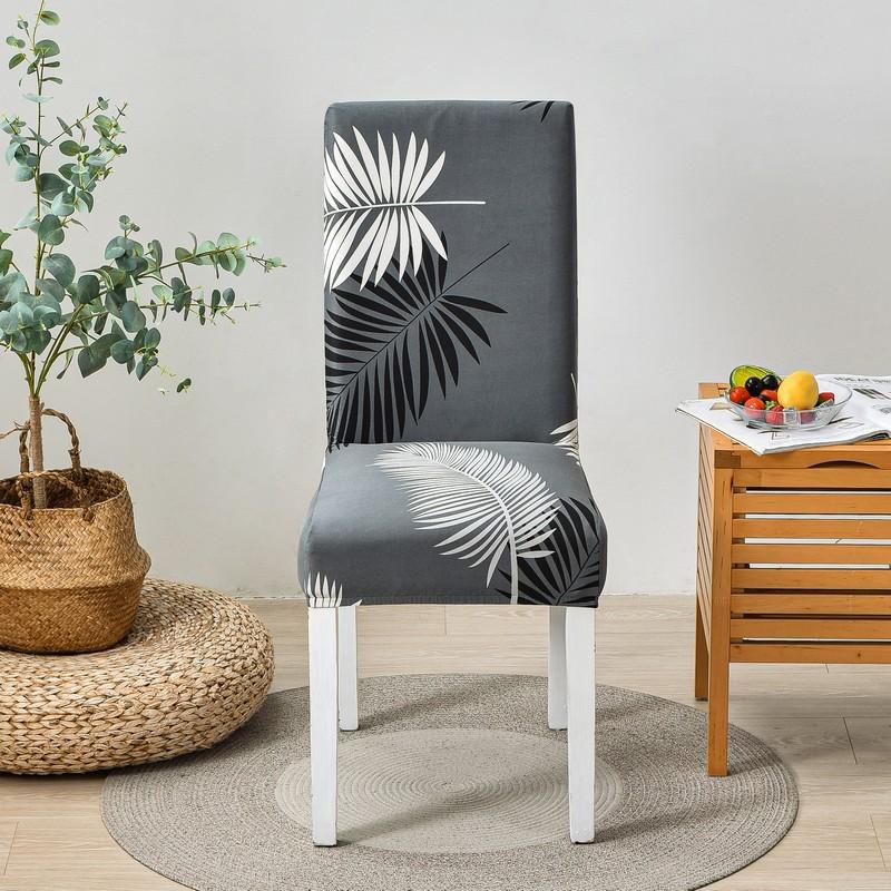 Universal Simple Chair Cover, One-Piece Elastic Dining Chair Cover, Plaid Household All-Inclusive Elastic Dust Cover