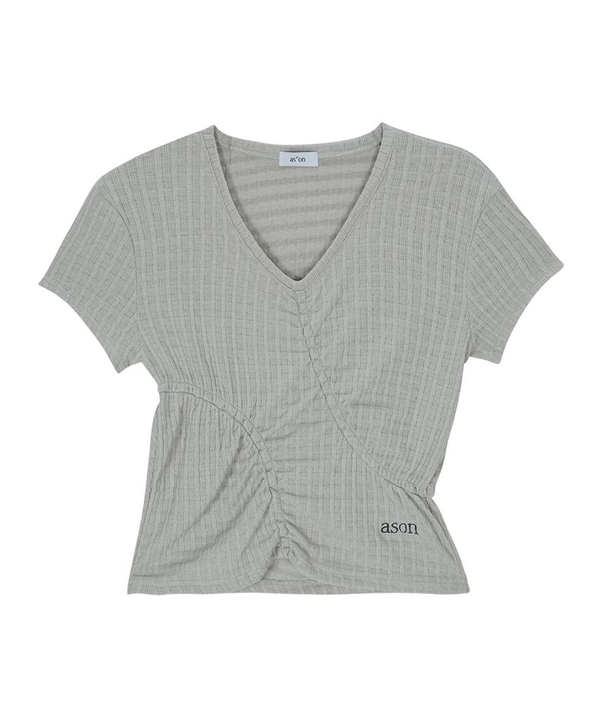 Aejeuon Soft Shirring Tee / Gray