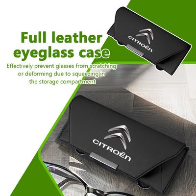 Car Glasses Case Sun Visor Eyeglass Holder Card Ticket Clip For C5 C1 C2 C6 C4L DS3 DS4 DS5 C-Elysee Grand Berlingo