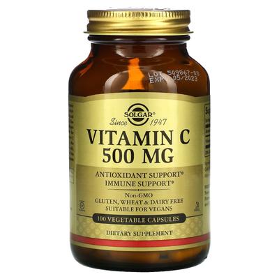 Solgar, Vitamin C, 500mg, 100 Vegetable Capsules