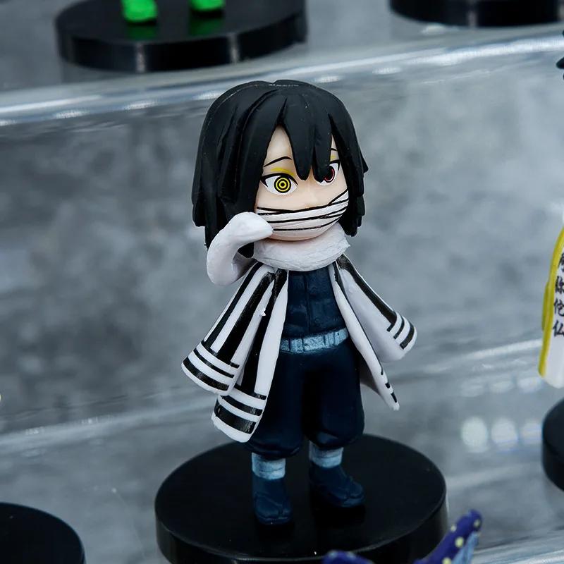 9 ks/Sada Akční figurky Demon Slayer - Tanjirou Nezuko Zenitsu Inosuke Kyoujurou Q Verze PVC Kawaii Anime Hračka Dárek