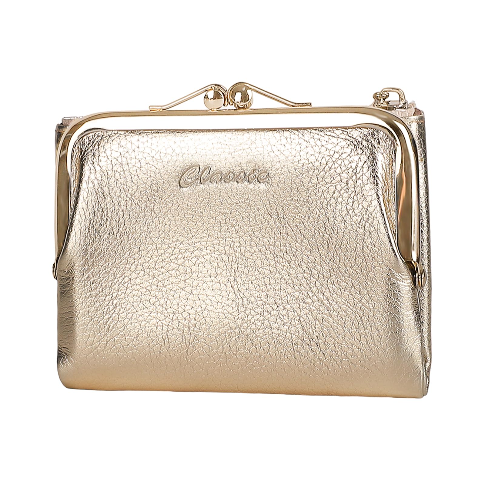 

[imeetu] Genuine Leather Women s Bifold Wallet with Clasp, Travel Wallet, Large Capacity, Soft Leather with Coin Purse, Lightweight, Multifunctional,