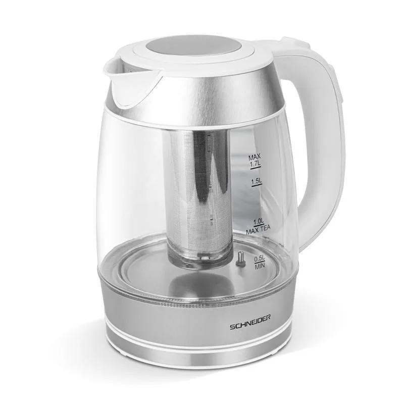Schneider - Scke236tp - Bouilloire Théière Avec Infuseur - 6 Températures - Verre 1,7 L - 2200 W