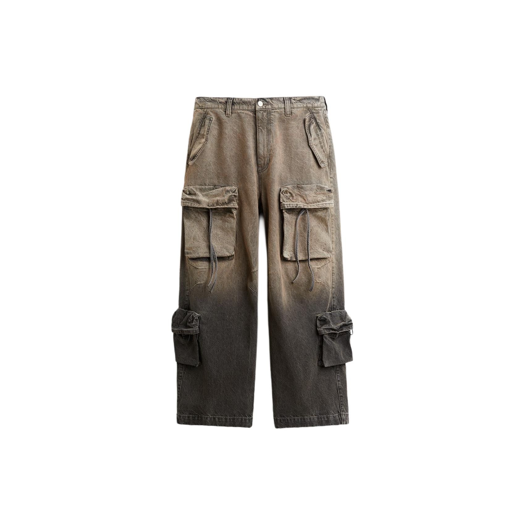 

Zara Gradient Straight Leg Loose Jeans Men bottoms Brown 0840401 700 XL