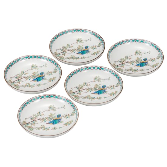 

Kutani ware plate set Kawasemi Iwataya 4.2 K8-53