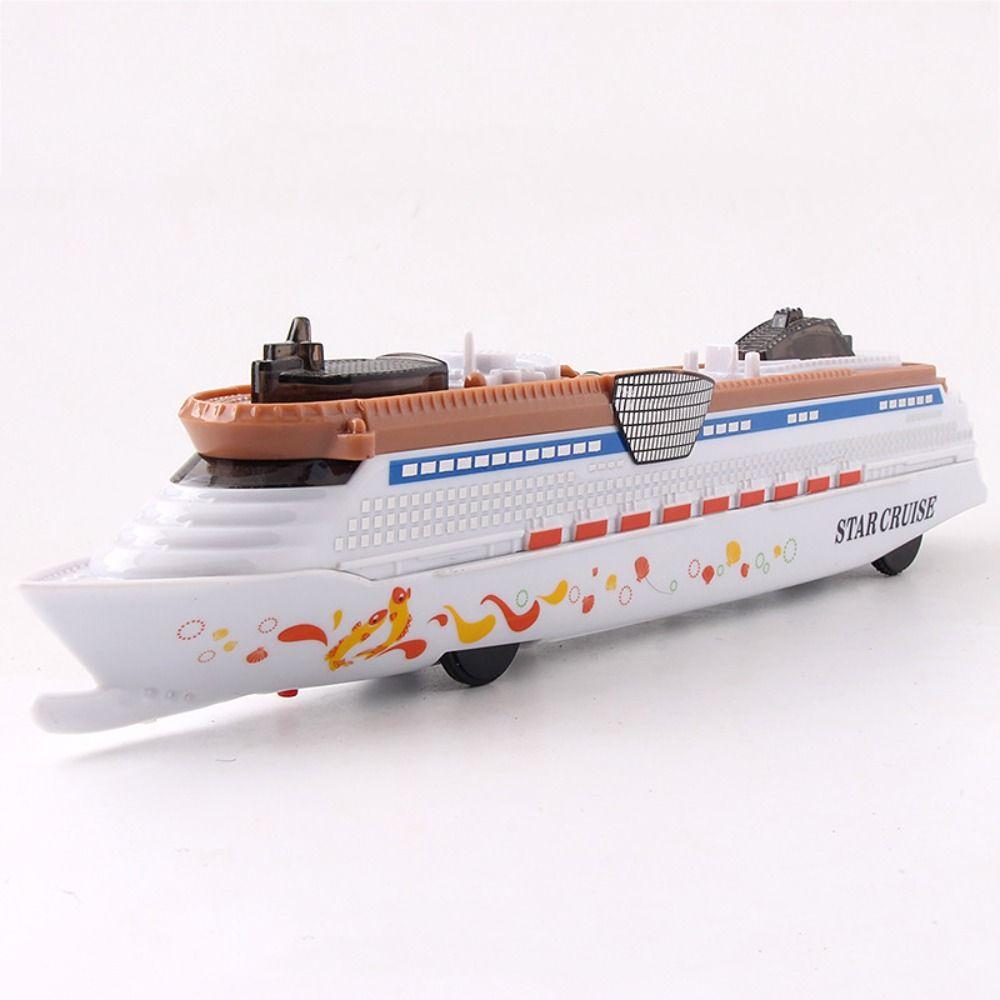 Kids Birthday Gift Ocean Liner Boat Toy Home Decoration with Light and Sound Cruise Ship Model Toy