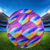 1 st Polka Dot Regenboog Maat 5 Voetbal Professioneel Wedstrijd Training Voetbal Binnen & Buiten Sportbal Lichtgewicht Duurzaam m6522