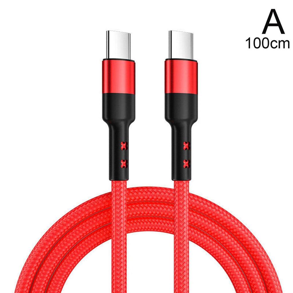 USB C To USB C Braided 100W 5A PD Braided C Cable Dual Fast 100W Charging IPad Typ O6K7