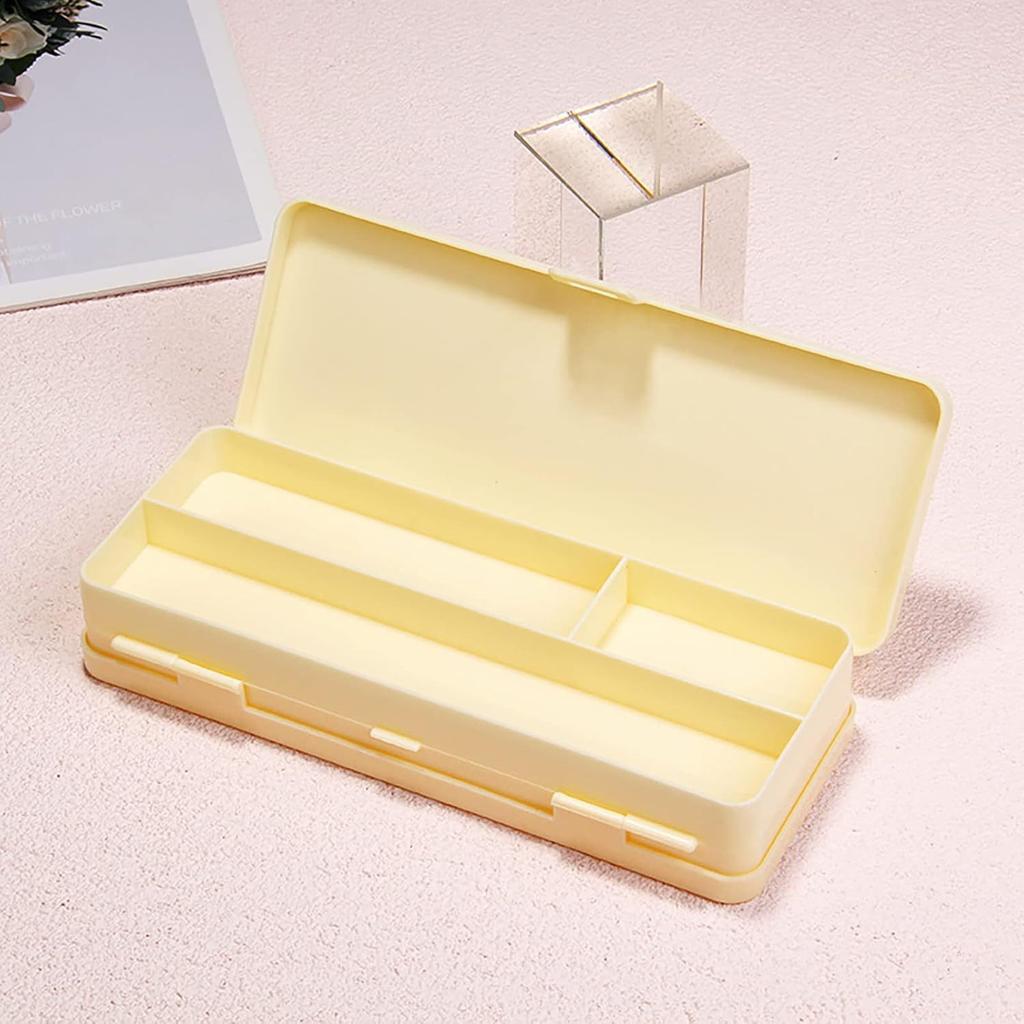 1PC Translucent Frosted Pencil Case Student Storage Pencil Case Multifunctional Double-Sided Macaron Double-Sided Pencil Case