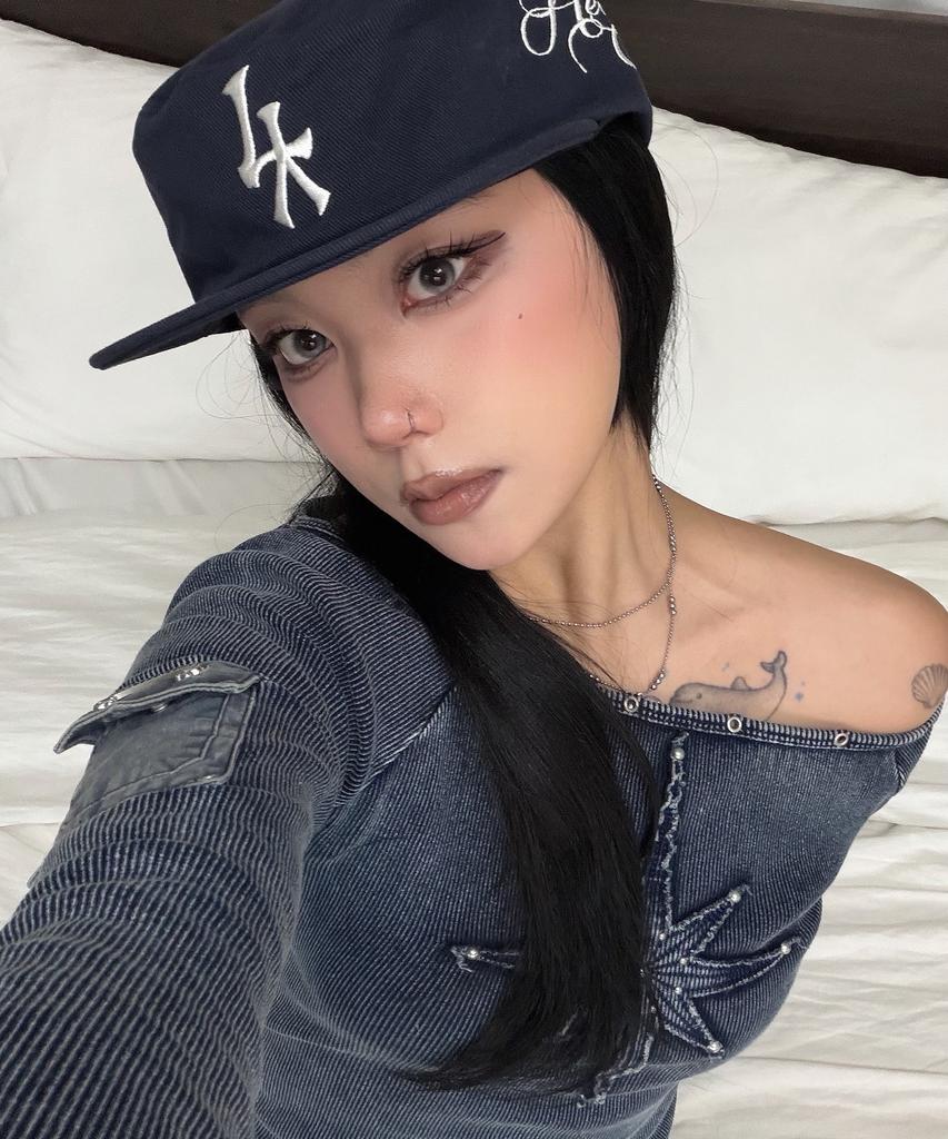 Sseo Symbol Pillbox Cap - Navy
