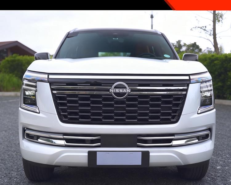 Nissan Patrol Armada Y63 Front Bumper Lower Grille Chrome Trim