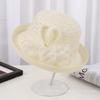 Flower Curled Edge Basin Hat Women Summer Face Cover Sun Protection Fashionable Elegant Sun Hat Casual Bucket Hat Casual Versatile