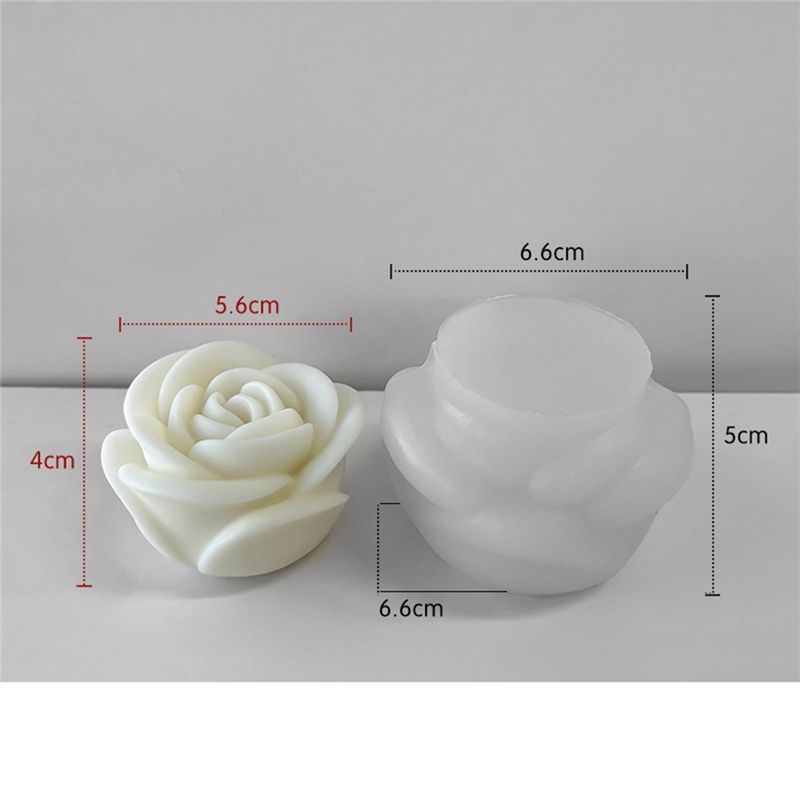 M-Modern-3PCS Flower Aromatherapy Candle Silicone Mold Rose Handmade Aromatherapy Soap Expansion Stone Gypsum Mold Making Tools