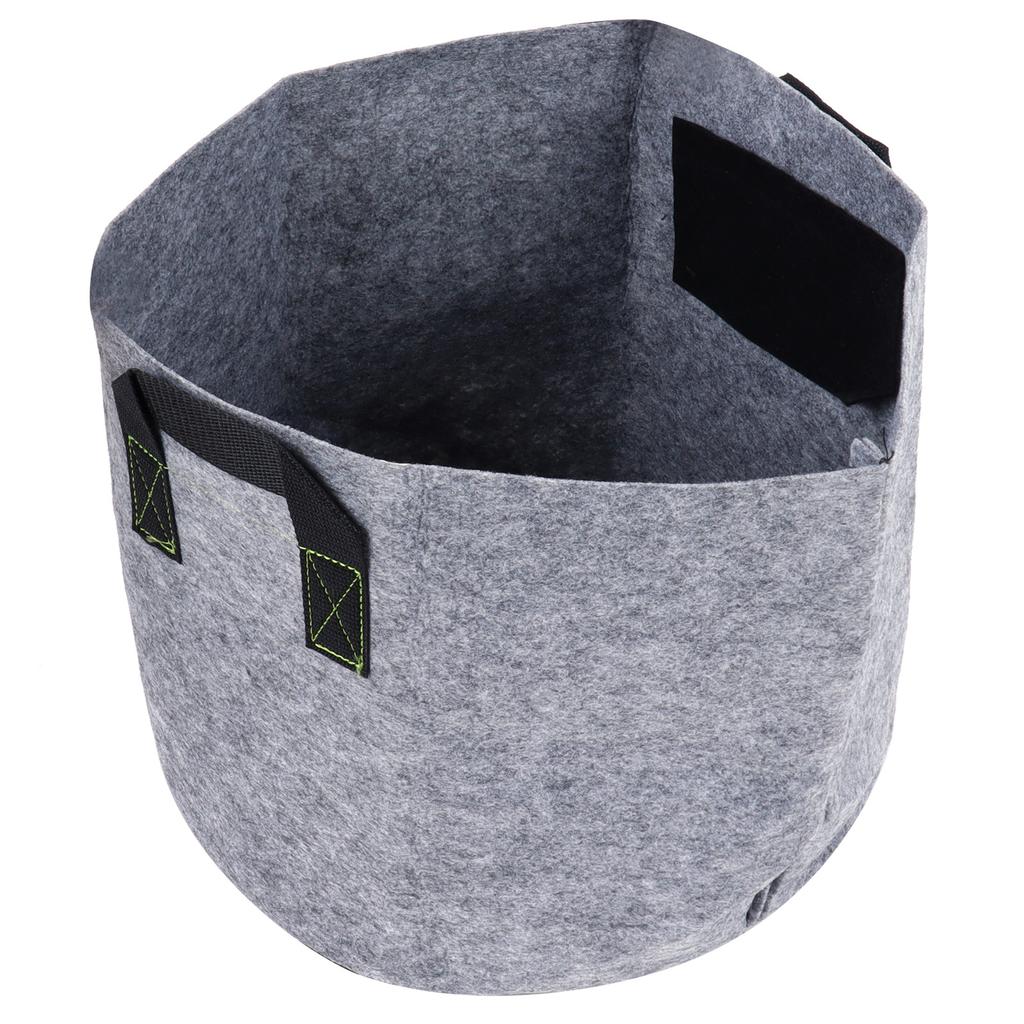 Plant Grow Bag with Handles NonWoven Fabrics Vegetable Flowers Planting Bag Pot GrayBlack(7 Gallon )
