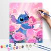 Disney Stitch and Angel Oil Painting Hand Painting Art Kit Coloring Painting Handmade Diy Home Decoration Gift