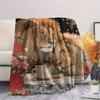 Tiger Print Flannel Blanket, High Quality Comfortable for All Seasons, Home Decor, Warmth and Comfort, Perfect for Christmas Gifts
