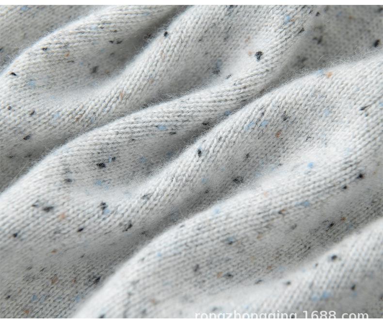 Women's Fair Isle High Neck Cashmere Pullover Sweater - Old Money Style.