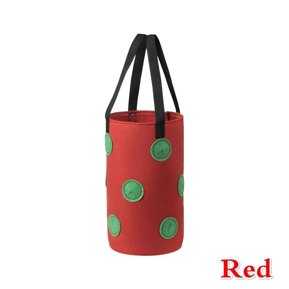 

Новый многофункциональный войлочный подвесной мешок для выращивания томатов с 13 отверстиями, мешки для выращивания клубники, овощей, цветов, садовые горшки для растений красный