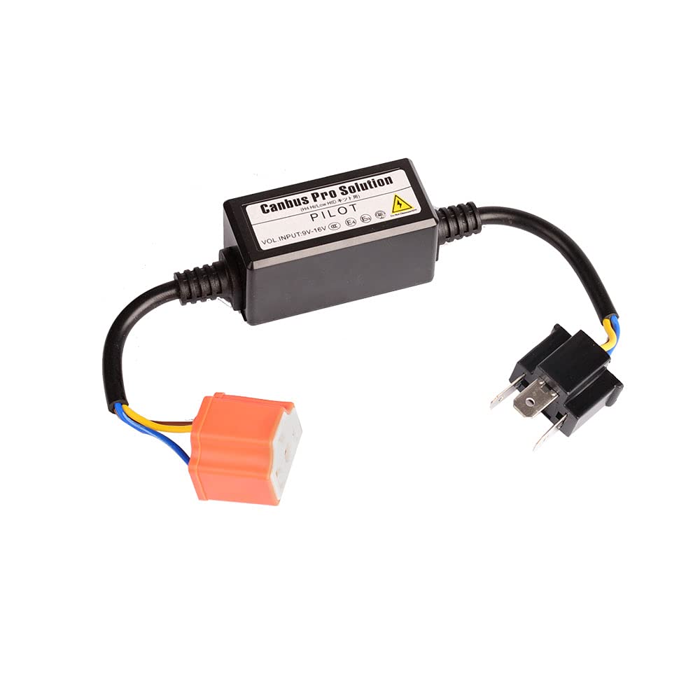 H4 Ceramic Socket for 9-16V, HID/LED Compatible, High Beam Indicator, Non-Illuminating, High Beam, Resistive Wiring, Relay Less, Set of 2