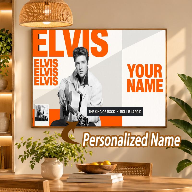 Custom Name Elvis Presley 5D Diamond Painting Personalized Full Drill Diamond Art Kit Gift