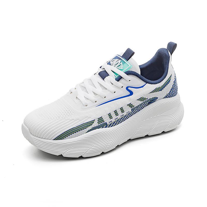 Fliegende gewebte Sportschuhe Damen Frühling neue Paare atmungsaktiv dicksohlige Laufschuhe Freizeit