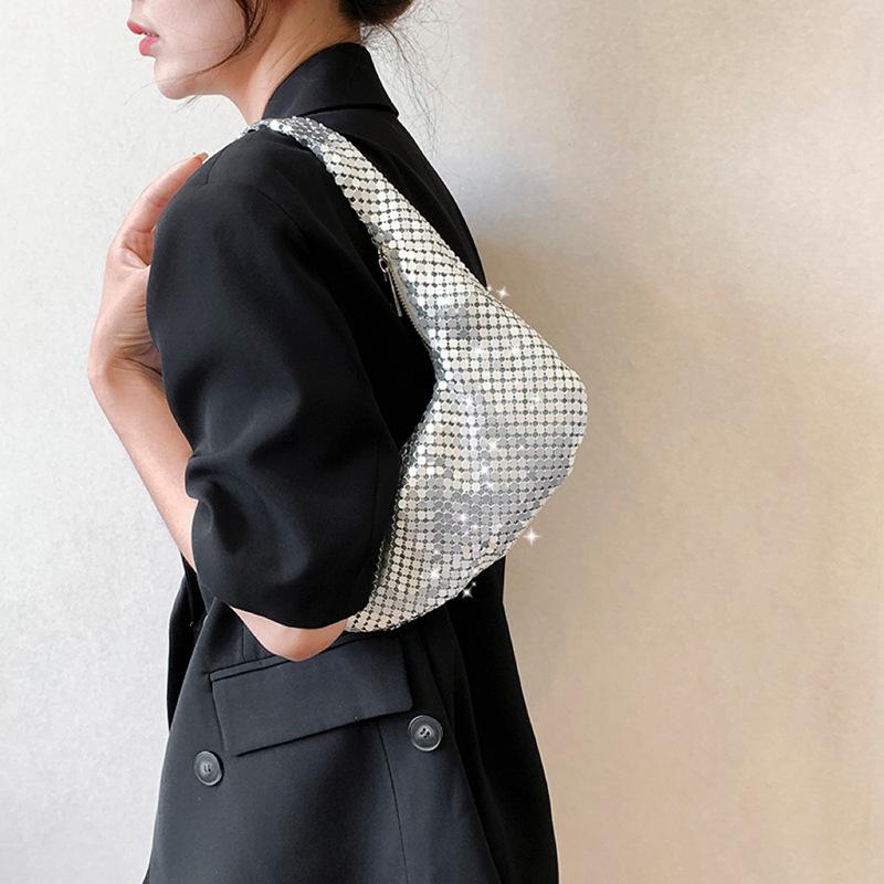 Internet celebrity armpit bag new 2025 European and American fashion retro shoulder bag ins women's personality dumpling bag pu