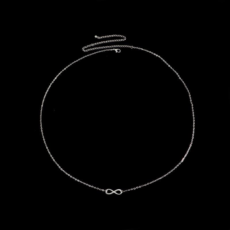 Trendy 8-Shaped Metal Waist Chain - Minimalist Hip-Hop Style