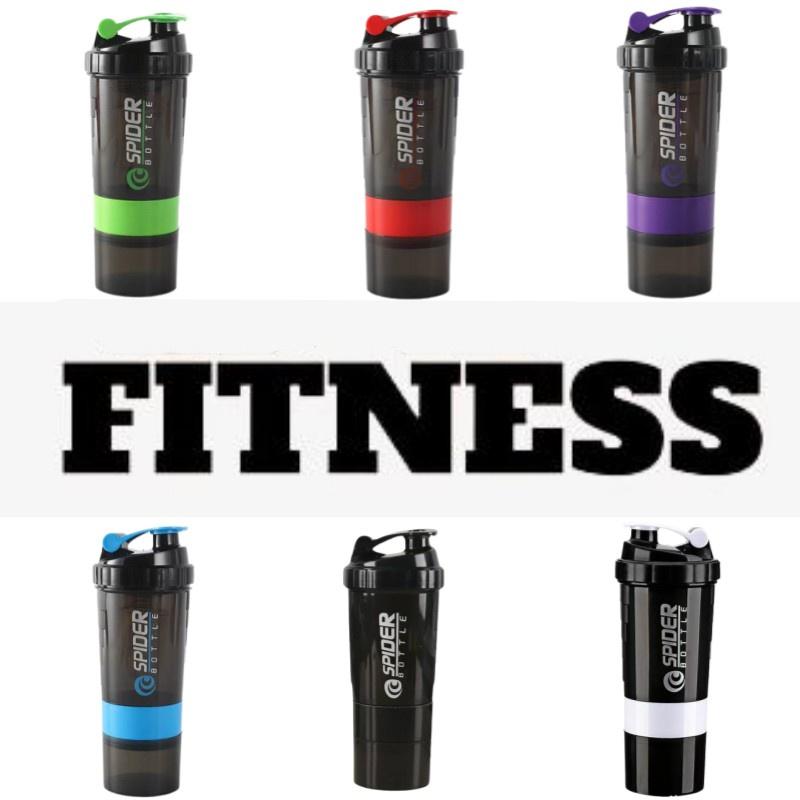 Zihong Spider Cup Für Fitness-Sportarten Shaken Sie Ihr Protein mit dreilagiger Pulverbox und aufgedrucktem Logo