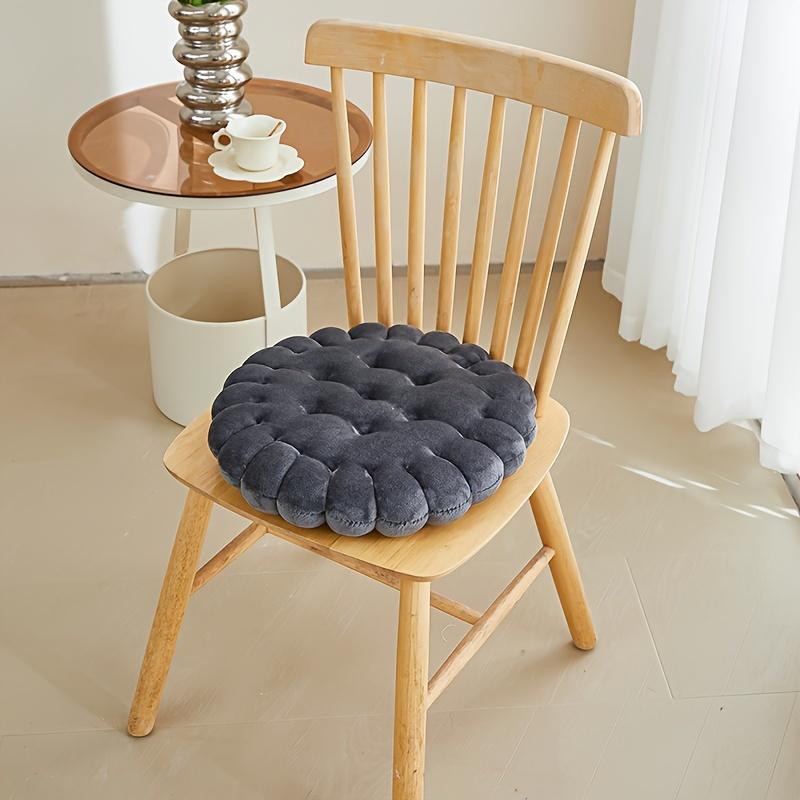 [Cuscino Morbido per Meditazione] 1 pz Morbido Cuscino in Peluche per Meditazione, Cuscino Rotondo in Poliestere per Sedia | Design Trapuntato con Bottoni, Imbottitura 100% Fibra di Poliestere, Versatile