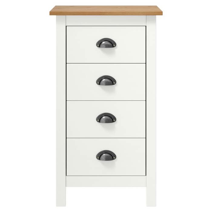 VidaXL Buffet Commode Dressoir avec 4 Tiroirs Armoire de Rangement Meuble de Rangement Armoire Latérale Blanc 46x35x80 cm 288914