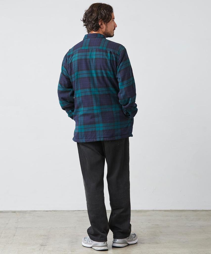 LL Bean Flanell Japanische Größe Schwarz 1000149638 Herren Fleecegefüttertes Hemd, Passform, L, Uhr, Blau,