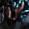 Zapatos Oxford de Cuero Genuino para Hombre de Moda para las Cuatro Estaciones con Punta Cuadrada y Cuero de Capa Superior para Zapatos de Vestir de Negocios para Hombre