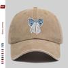 pc pcs for Mens  Womens Adjustable Trucker Cap with Bow Print  Vintage Washed Buckle Strap Lightweight Baseball Hat Suita