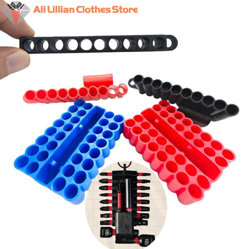 2/3/5Pcs 10/22/32Holes Storage Organizer Case Tool Stand Case Screw Driver Head Drill Bits 1/4" Hex Shank Screwdriver Bit Holder