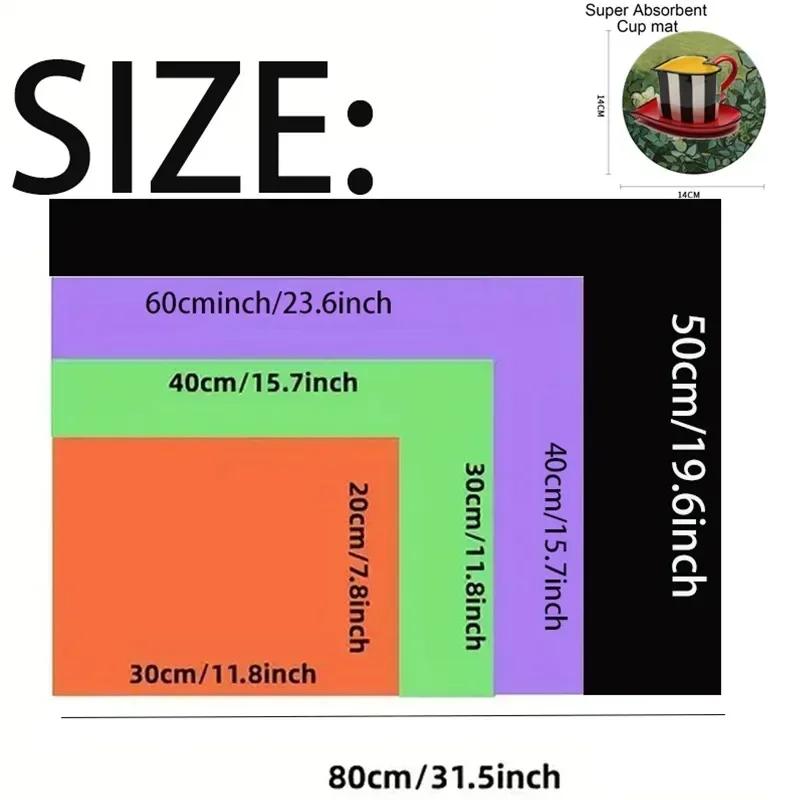 Cute Dog PAWS Feeding Pad Absorbent NonSlip Quick Dry Dog Bowl Mat for Messy Food Water Spills Durable Families with Pets Gifts