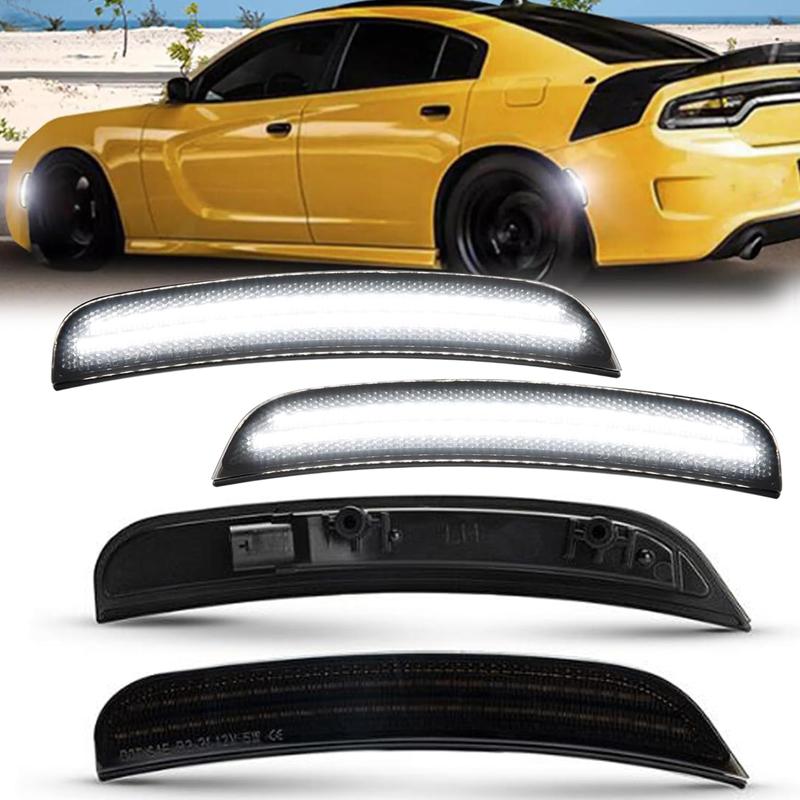 

4Pcs For Dodge Charger 2015-2023 LED RGB Multicolor Front Rear Bumper Side Marker Lights Turn Singal Lamps Car Accessories