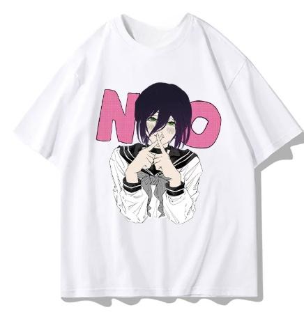 

Chainsaw Unisex Lacey Denji Couple TShirt NOYES Fun Interactive Adult Kids CP Cotton Short Sleeves S