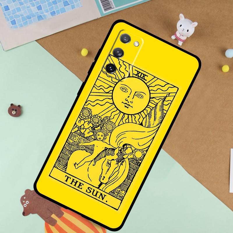 The SUN Tarot card Soft Case For Samsung Galaxy S25 Ultra S9 S10 S20 FE S21 S22 S23 Plus S24 Ultra Funda Cover