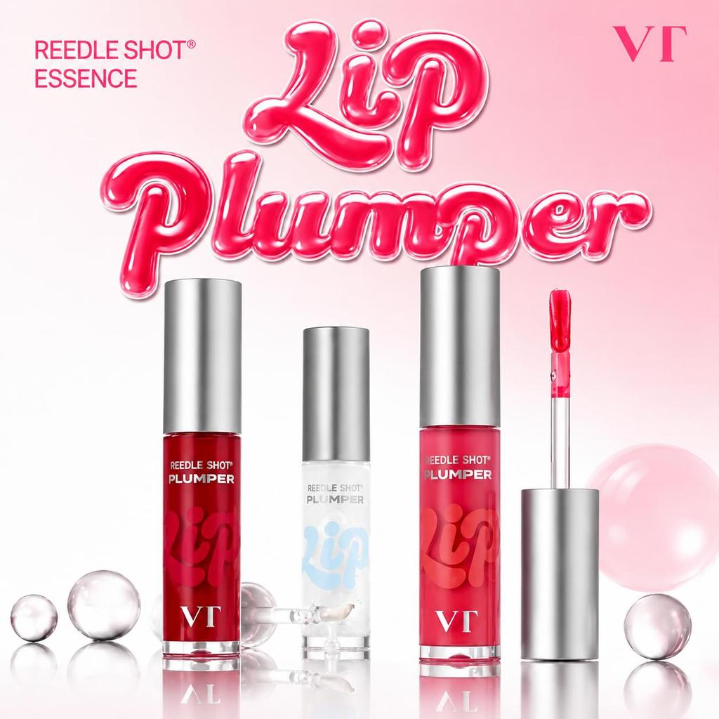 VT Reedle Shot Lip Plumper Gloss Set 3pcs | Moisturizing Volumizing Lip Gloss | Korean Lip Care (SET)