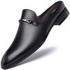 Fashion Genuine Leather Low Heel Slippers Breathable Male Half Footwear Business Casual Flats Half Drag New Arrival Men's Muller Shoes