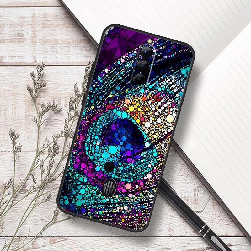 

Peacock Feathers Case For ZTE Nubia Red Magic 8 9 10 8S 9S 10S 11 Pro Plus 6 7 6S 7S Pro 5G 6R 10 Air Funda Red Magic 9 Pro