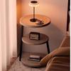 Bedside Cabinet for Home Use, Small Antique Creative Small Round Table Three Story Bedroom Bedside Storage Rack