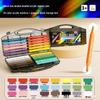 24-Color Dual-Tip Acrylic Marker Set - Washable, Water-Based, Safe for Students