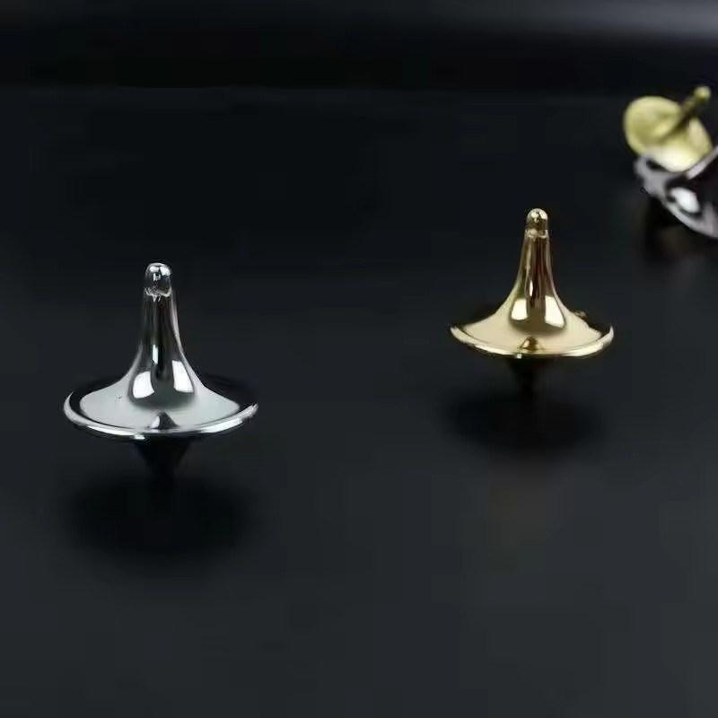 Spinning Top Toys Metal Antistress Gyro Pendant Great Accurate Silver Kirsite Movie Totem Print Small Cyclone Gyroscope