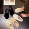 2025 Winter Wool Slippers Women Curly Sheep Fur Flat Shoes Warm Cozy Slip On Pantuflas House Slides Femme Cotton Lambswool Mules
