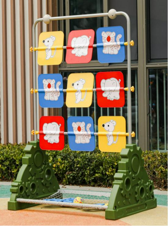 Kids' Throwing Rack Game: Sandbags & Frisbee Targets for Physical & Sensory Training