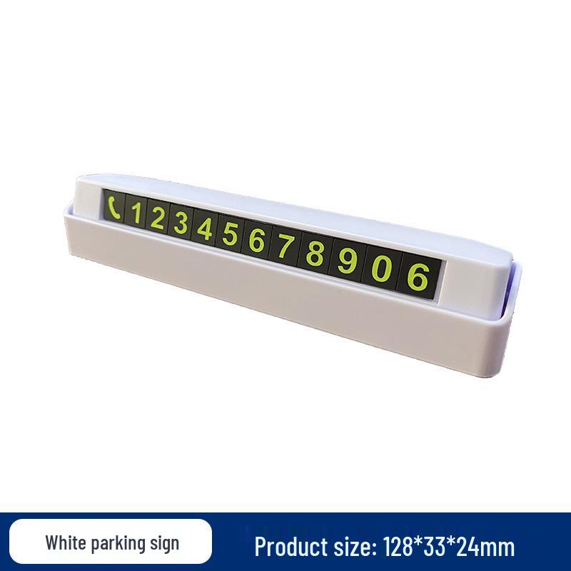 Movable Car Parking Number Plate with Hidden Design and Gift-Printed Logo