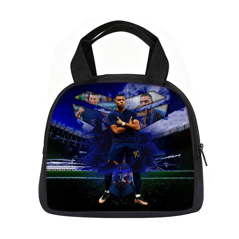 Leer, Reizen Handtas Geïsoleerde Lunchtas Herbruikbaar M-Mbappe Lunchbox Voetbalster Student Bento Voedselcontainer Zakken